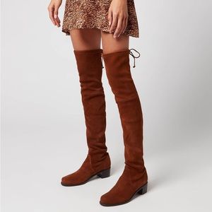 Stuart Weitzman Midland Coffee Suede Boots Size 8